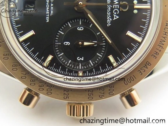 0521 Speedmaster ’57 Co-Axial SS RG OMF 1:1 Best Edition Black Dial On SS RG Bracelet A9300 (Free Leather Strap) RelaxedFit 8071